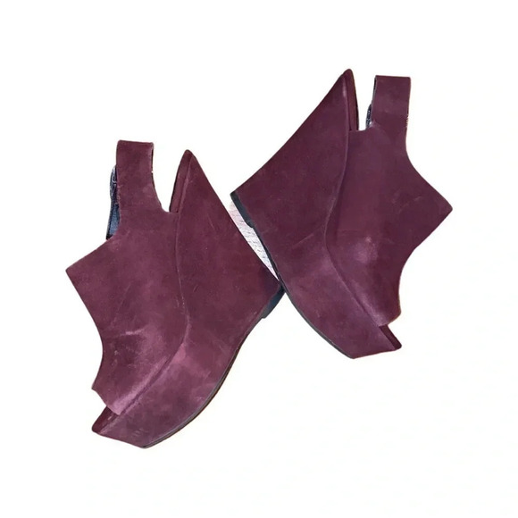 Steve Madden Wearme Platform Peep Toe Burgundy Sandals Size 6.5 - Picture 4 of 8